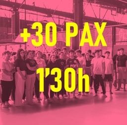 7.1.1.  PACK ESPECIAL GRUPS ( +30 PAX) Flipp elàstics, FLipp xarxes i FLippbol ( 1,30 hores activitat)